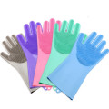 Guantes de mano domésticos de silicona para lavavajillas de manga larga